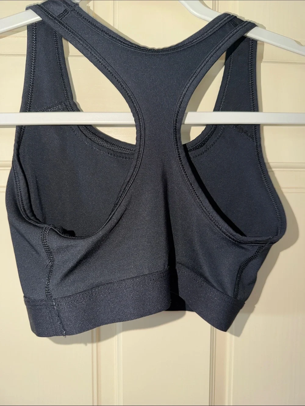 Nike Black Racerback Sports Bra with White Swoosh